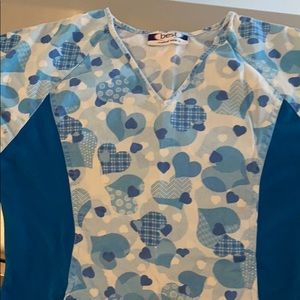 Blue scrub top